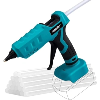 Image of Mellif 100W Hot Glue Gun Cordless for Makita Battery 18V L li ion Powered Full Size 11mm Sticks (Tool Bare, No Battery,No Charger)…