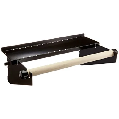 Image of Wall Control Pegboard Paper Towel Holder and Dowel Rod Shelf Assembly for Slotted Tool Board Black