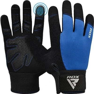 Image of RDX Weight Lifting Gloves Gym Workout, Full Finger Touch Screen, Breathable Anti Slip Padded Palm Protection, Fitness Strength Training Powerlifting HIIT WOD Exercise, Men Women Home Cycling
