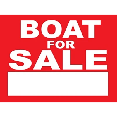 Image of Boat For Sale Sign Metal Tin Sign12x16 Inches Caution Danger Safety Security Warning Notice Signs
