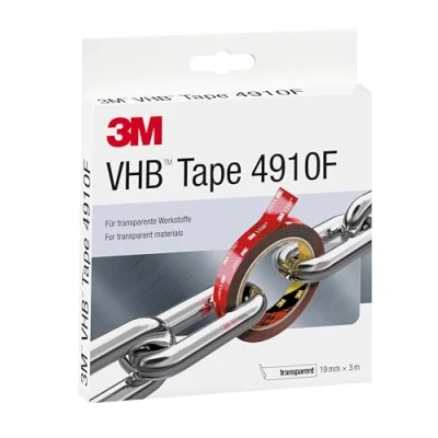 Image of 3M VHB 4910F193 Adhesive Tape (Film Liner), 19 mm x 3 m, Transparent