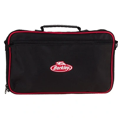 Image of Berkley Jar Bait Folder, 10 Jars Included, Easy Carry Design and Removable Shoulder Strap, Transport Bait, Tools Terminal Tackle with Convenience Ease,Black, 11 x 7 Inch