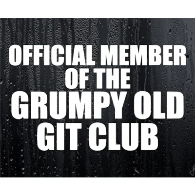 Image of Car Sticker Official Member of Grumpy Old Git Club Novelty Van Window Bumper Boot Door Decal Gift Present