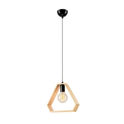 Image of Wire Frame Pendant Ceiling Light Natural, 1x E27