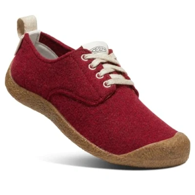Image of KEEN Women&#039;s Mosey Derby Sneaker, Red Felt/Birch, 4 UK