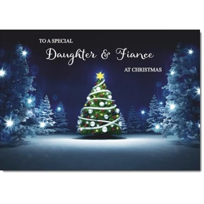 Image of doodlecards Daughter &amp; Fiance Christmas Card Medium Size with Plain Envelope