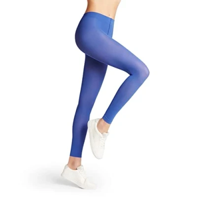 Image of FALKE Women&#039;s Pure Matt 50 DEN W LE Semi Opaque Plain 1 Pair Leggings, Blue (Imperial 6065) new eco friendly, S