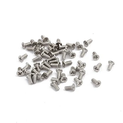 Image of Sourcingmap 50Pcs M1.6 x 3mm Stainless Steel Countersunk Flat Head Phillips Machine Screw