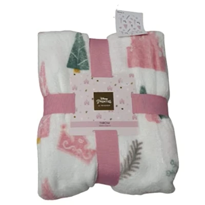 Image of Licensed Primark Disney Princess Bed Fleece Throw Soft Warm White Cosy Home Blanket 120cm x 150cm, Multicolor