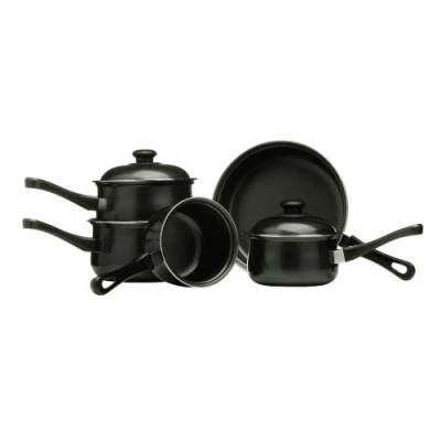 Image of Premier Housewares 204202 Carbon Steel Belly Pan Set, Black, 5 Piece