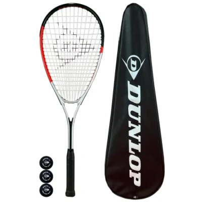 Image of Dunlop Hyper Squash Racket, inc Balls &amp; Full Protective Cover (Various Models) (Hyper X Lite)