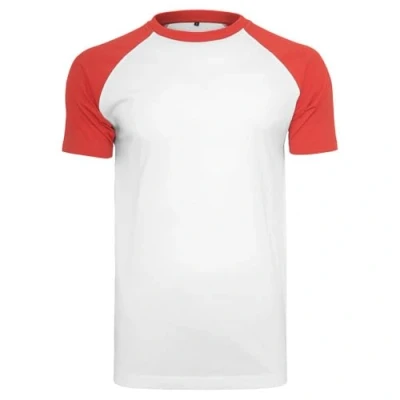 Image of Build Your Brand Men&#039;s Raglan Contrast Tee T Shirt