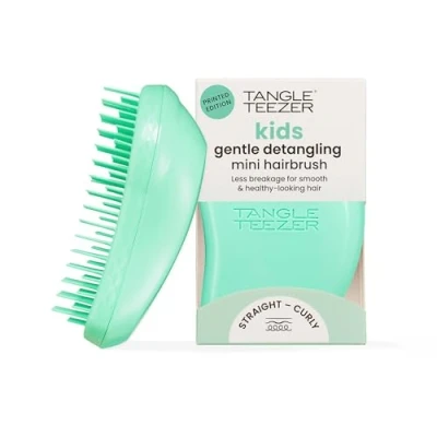 Image of Tangle Teezer Mini Original Hairbrush For Wet &amp; Dry Hair Detangling Brush All Types Perfect Kids Travel Paradise Green