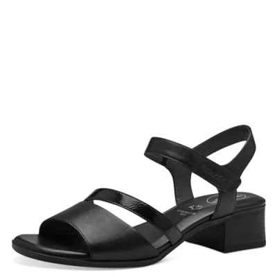 Image of TAMARIS Women&#039;s 8 88204 42 Heeled Sandal, Black, 4 UK