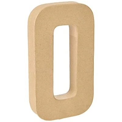 Image of Creativ 26614 20.5 cm 1 Piece Papier Mache Letter O, Beige