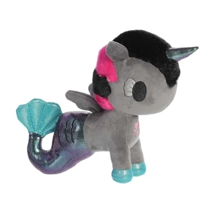 Image of Aurora Enchanting Tokidoki Mermicorno Searena Stuffed Animal Bright &amp; Colorful Design Showpiece Plush Grey 9.5 Inches