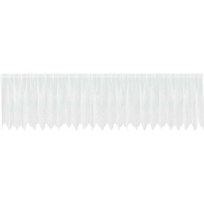 Image of vidaXL Curtains with Floral White 600 x 120 cm Polyester
