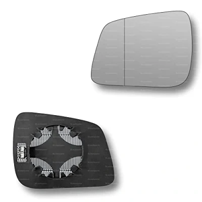 Image of Less4spares Replacement Wing Mirror Glass Left Compatible with Mercedes B Class 2008 2011 CLIP ON Passnager Near Side N/S Heated Blind Spot