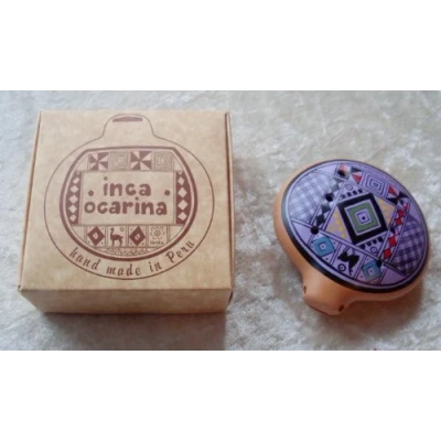 Image of Ocarina Traditional Peru Fair Trade Inca Flute Purple