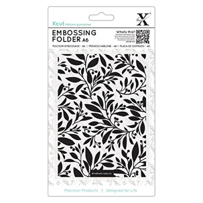 Image of Xcut Festive Florals Embossing Folder, Multi Colour, One Size