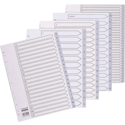 Image of Concord Index 1 20 A4 Grey PVC 62705