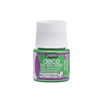 Image of Pebeo 45ml Deco Pearl, Acrylic, Dark Green, 7 x 4.5 cm