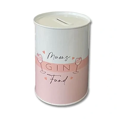 Image of Lizzy Mother&#039;s Day Money Tin Novelty Fund Saving Jar Unique Birthday Present Gifts (Mum’s Gin Fund)