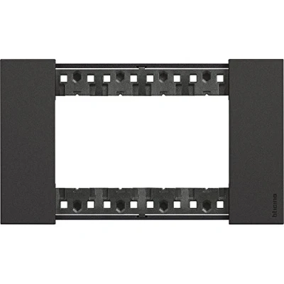 Image of Bticino LivingNow Cover Frame 4 Modules in The LEGRAND KA4804KG Connection Unmounted Zamak Black