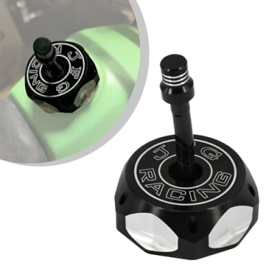 Image of 48.5mm CNC Fuel Tank Cap Petrol Shell with Exhaust Pipe for Dirt Pit Bike Black