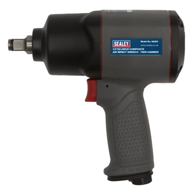 Image of Sealey Air Impact Wrench 1/2&quot;Sq Drive Composite Twin Hammer