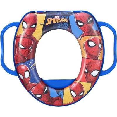 Image of Spiderman Marvel Kids Toilet Reducer Universal Seat Adapter with Handles