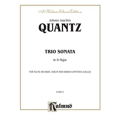 Image of Trio Sonata in D Major: Flute (Oboe), Violin, &amp; Basso Continuo, Score Parts (Kalmus Edition)