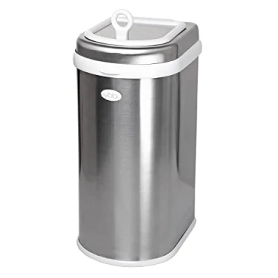 Image of Ubbi Pet Waste Pail, Cat Litter Disposal System, Odour Locking, Chrome