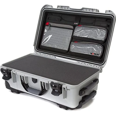 Image of Nanuk 935 Waterproof Carry On Hard Case with Wheels, Cubed Foam and Lid Organizer Silver