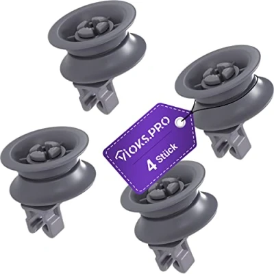 Image of Vioks.pro Dishwasher Wheels Set of 4 Replacement for Bosch 00611666 00165313 Basket Accessories Upper
