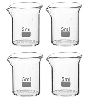Image of Rocwing Boro 3.3 Glass Graduated Measuring Beaker for Lab or Kitchen (5ml)