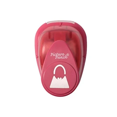 Image of Vaessen Creative Craft Paper Punch Hand Bag 1,8x2,5 cm Circle Cutter for Crafting and Card Making