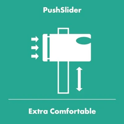 Image of hansgrohe Rainfinity water saving shower set, head (EcoSmart), rail 52cm, holder, Designflex textile hose 160cm, hand (3 sprays), brushed black chrome, 28744340, 28744340