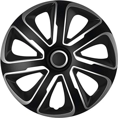 Image of AUTO STYLE Set wheel covers Livorno 13 inch silver/black carbon look