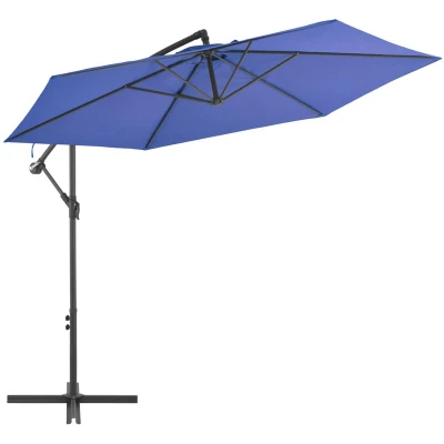 Image of vidaXL Cantilever Garden Parasol with Aluminium Pole 300 cm Blue