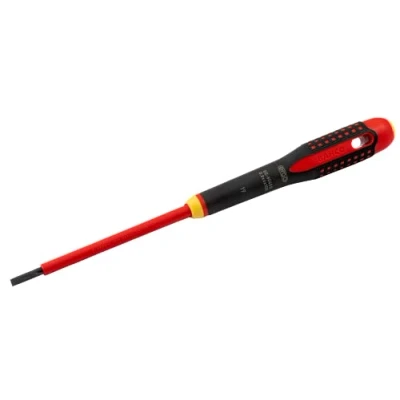 Image of Bahco BE 8065S &quot;Ergo&quot; Insulated Screwdriver for Slotted Head Screws, Multi Colour, 297 mm