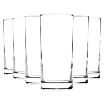Image of Argon Tableware Classic Highball Glasses Modern Gift Tall Drinking Glass Cocktail Juice Tumbler Clear Pack of 12