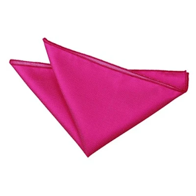 Image of DQT Men Pink Solid Plain Stripe Floral Paisley Polka Dot Pocket Square Check Fuchsia