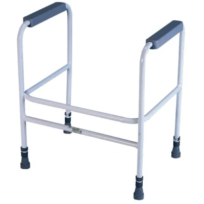 Image of Aidapt Free Standing Support Toilet Safety Frame with Adjustment for Height and Non Slip Feet Pre Assembled Aid