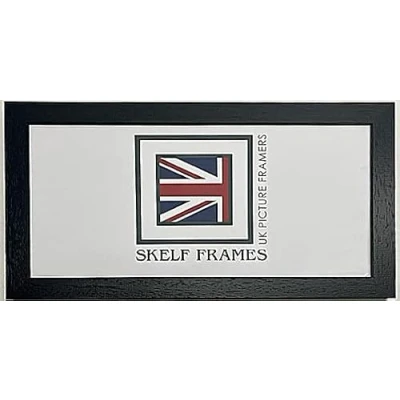 Image of Skelf Frames 20 x 12 Inches Panoramic Picture Photo Poster Wood Frame with Glass (Phoenix Black)