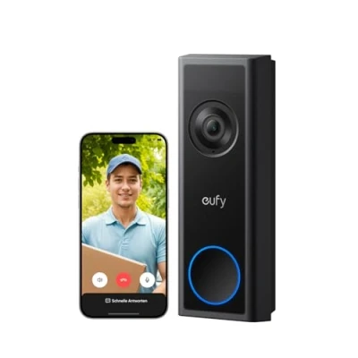 Image of eufy Security Video Doorbell C31, 2K FHD, Battery or Hardwire Powered, Easy to Install, Live Call, 24/7 Recording, Human and Motion Detection, HomeBase S380 Compatible, No Monthly Fee (Renewed)
