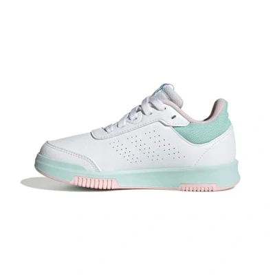 Image of adidas Tensaur Sport Training Lace Shoes Running, FTWR White/Clear Pink/semi Flash Aqua, 3.5 UK Child