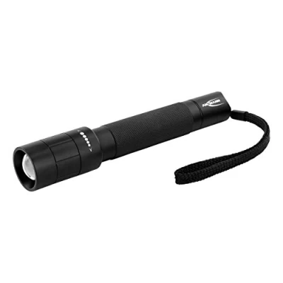 Image of ANSMANN M200F M Series Torch Flashlight Professional for work and outdoor activities Quality stepless focus from spotlight to floodlight Includes 2 AA Alkaline Batteries &amp; 3 year warranty