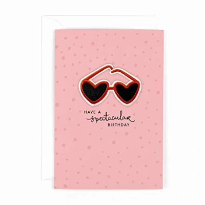 Image of Hotchpotch Have a Spectacular Birthday Card with Iron on Sunglasses Patch
