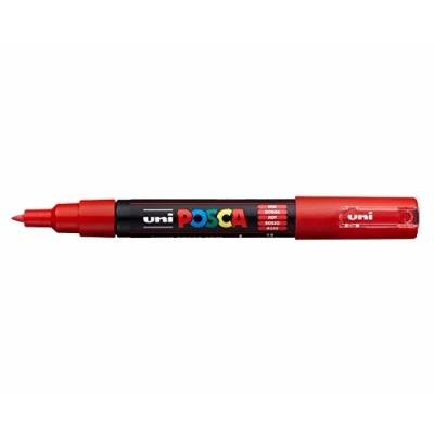 Image of Uni Posca Marker Pen 0.7mm Bullet Tip PC 1M Color: Red